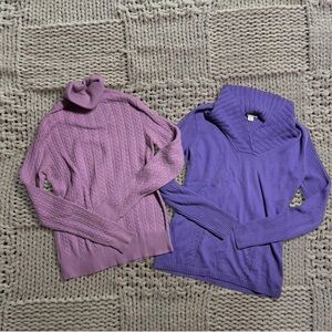 Y2K Set of 2 Purple Pullover Sweaters